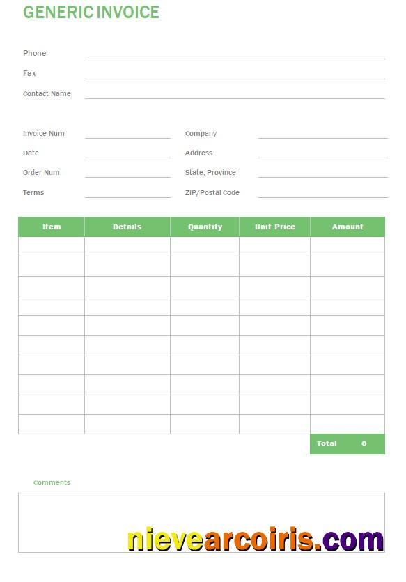 Free Generic Invoice